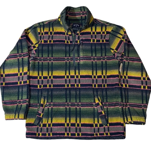 BILLABONG Boundary Mock Neck Fleece L Mens Pullover Sweater GUC - Picture 4 of 7